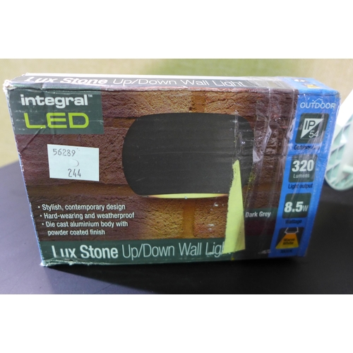 3118 - Integral Luxstone Wall Light And Luminus Led Multipurpose Light bulb (244-310,317)  * This Lot Is Su... 