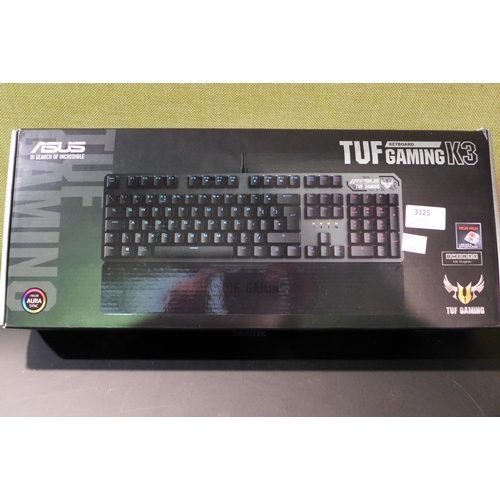 3125 - Asus Tuf Gaming K3 Keyboard (244-272)  * This Lot Is Subject To Vat