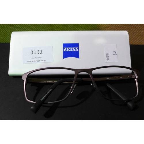 3131 - Zeiss Zs 40012 Fo29 54X17 Gunmetal Metal Frames (244-302)  * This Lot Is Subject To Vat