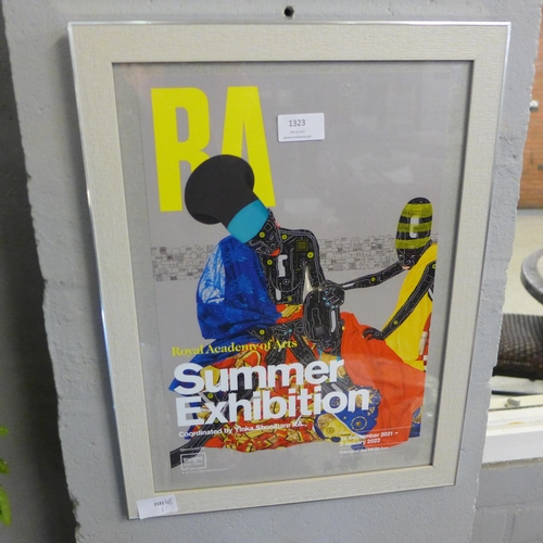 1323 - A Royal Academy Summer Exhibition mini poster, framed