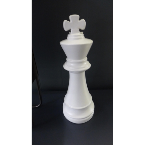 1429 - A white ceramic king chess piece, H 30cms (FPC2109)   #