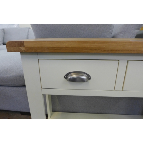 1516 - A Hampshire white painted and oak console table *this lot is subject to VAT