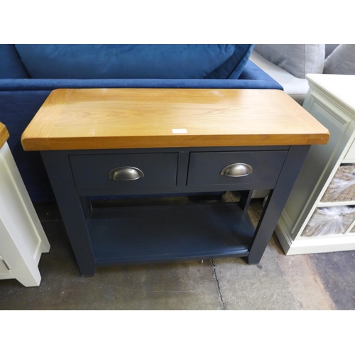 1521 - A Hampshire blue painted and oak console table *this lot is subject to Vat