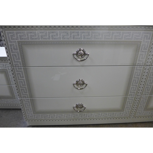 1546 - A Greek key design chest of six drawers *This lot is subject to VAT