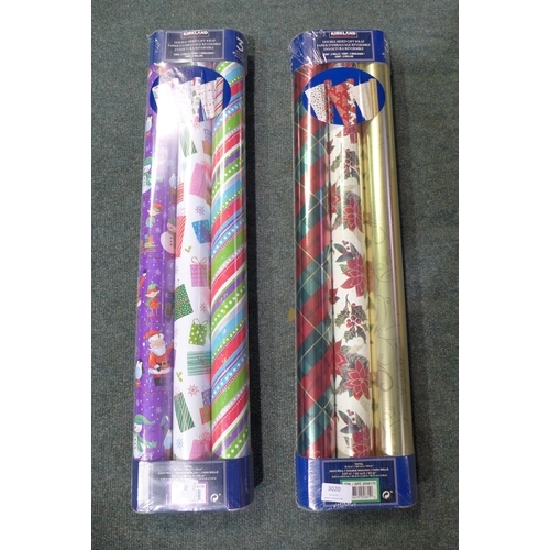 3020 - 2 Trio Packs of Xmas Wrapping Paper (244-400)  * This Lot Is Subject To Vat