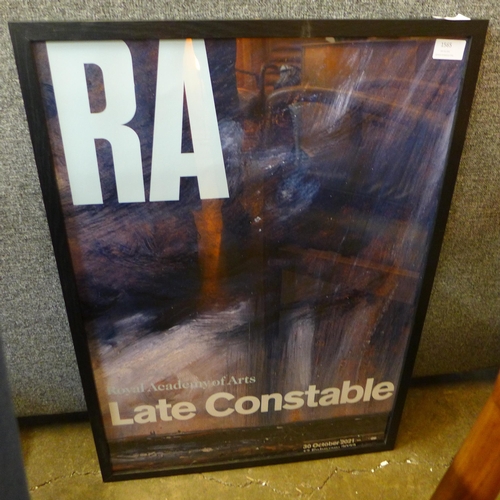 1565 - A Royal Academy Exhibition poster, Late Constable, framed