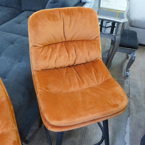 1583 - A pair of Enderson orange bar stool