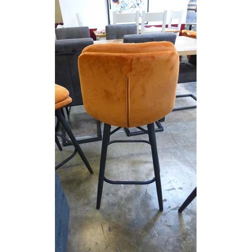 1583 - A pair of Enderson orange bar stool