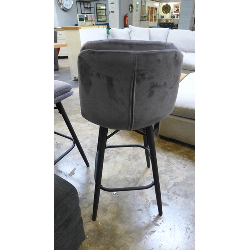 1584 - A pair of Enderson dark grey bar stools