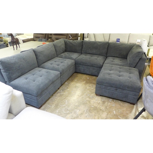 1585 - Thomasville Tisdale  6Pc Sectional Fabric Sofa , Original Rrp £1916.66 + Vat ( 4085-4)* This Lot Is ... 