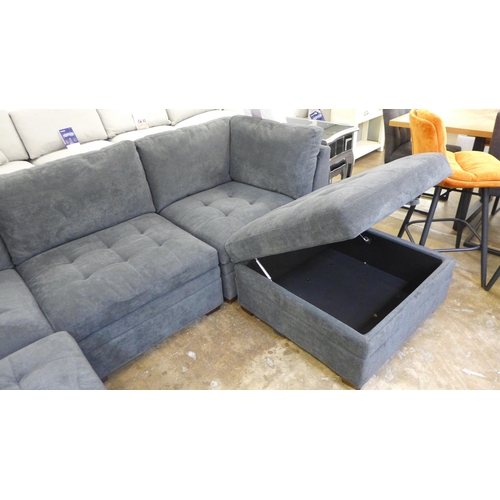 1585 - Thomasville Tisdale  6Pc Sectional Fabric Sofa , Original Rrp £1916.66 + Vat ( 4085-4)* This Lot Is ... 