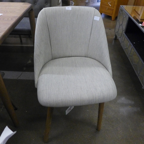 1588 - A grey upholstered side chair *This lot is subject to VAT