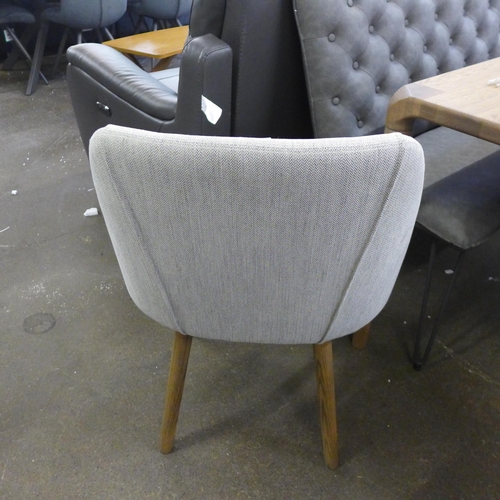 1588 - A grey upholstered side chair *This lot is subject to VAT