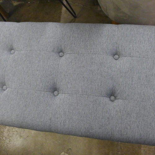 1599 - A Blaby grey fabric ottoman