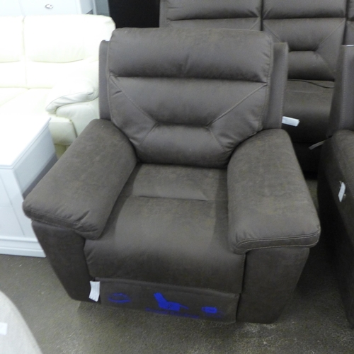 1605 - Fabric Power Recliner  - Kuka, Original Rrp £499.91 + Vat  ( 4085-1)* This Lot Is Subject To Vat