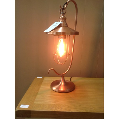 1392 - An Edison bulb copper desk lamp, H 49cms (2133133)   #