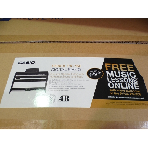 3330 - Casio Privia Digital Piano (Model PX-760BK), Original Rrp £489.99 + Vat       (244-66)  * This Lot I... 