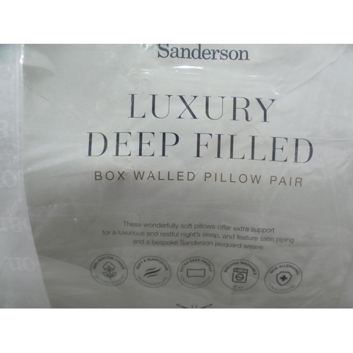 3337 - Sanderson Pillow 2Pk Microfribre Fill     (244-127)  * This Lot Is Subject To Vat