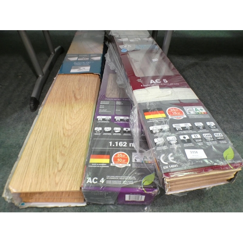 3358 - Three packs of Laminate Flooring Oak, Grey and Walnut  17 (244-359,360,368)  * This Lot Is Subject T... 