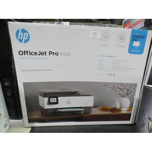 3367 - Hp Officejet Pro 8022 Aio(244-117)  * This Lot Is Subject To Vat