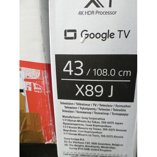 3393 - Sony 43  Kd43X89Ju 4K Uhd Tv 2021 (Broken Screen), Original Rrp £649.99 + Vat       (244-433)  * Thi... 