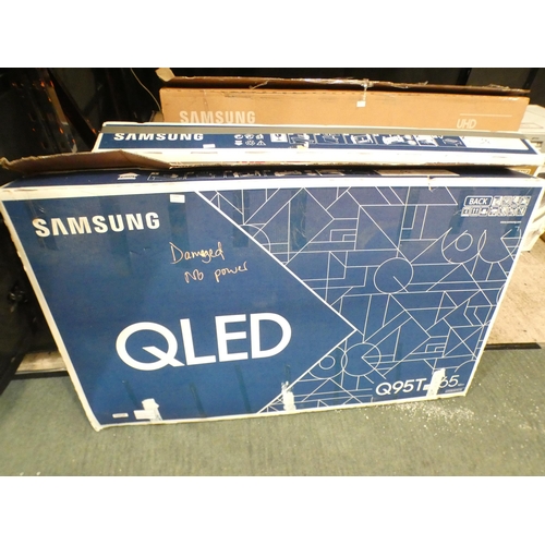 3395 - Samsung Qe65Q95Tdtxxu  Qled 4K Tv (Damaged and power fault) , Original Rrp £999.99 + Vat  (244-414) ... 