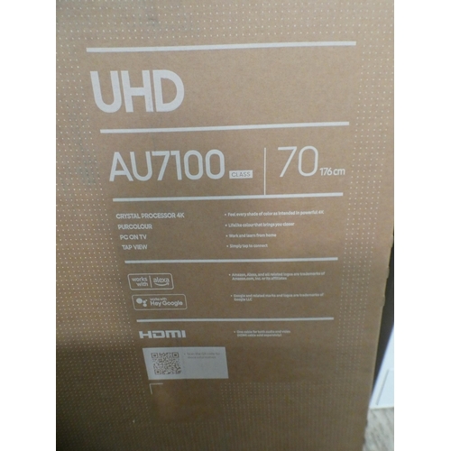 3397 - Samsung 70  Ue70Au7100  4K Uhd Tv 2021 (Broken Screen), Original Rrp £649.99 + Vat (244-410)  * This... 