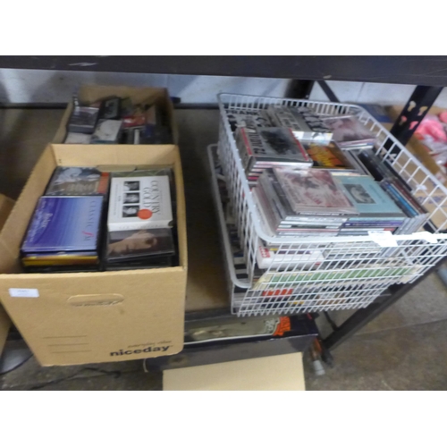 2241 - 4 Boxes of assorted CD's & tapes