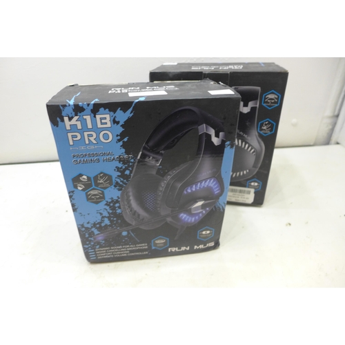 2281 - 2 K1B Pro high performance gaming headsets boxed