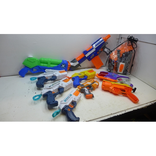 2296 - Qty. of Nerf guns & attachments