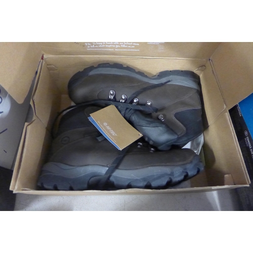 2335 - Powerfix leather safety boots - size 8 - boxed & Hi-Tec size 8 safety boots - boxed