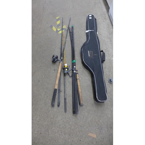 2386 - Browning rod bag, rods & reels