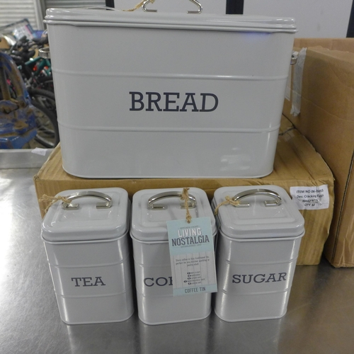 2419 - Living Nostalgia bread bin & coffee caddies