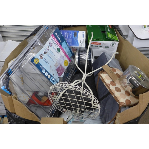 2494 - Pallet of misc. household items Brita water filter, Mothercare travel cot, unused saucepans, Epson p... 