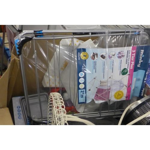 2494 - Pallet of misc. household items Brita water filter, Mothercare travel cot, unused saucepans, Epson p... 