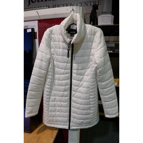 3129a - Ladies White DKNY puffer jacket - size S