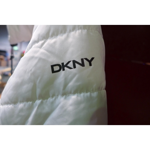 3129a - Ladies White DKNY puffer jacket - size S