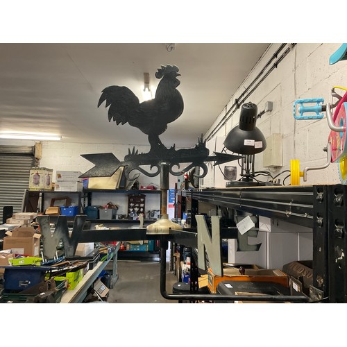 2318a - Black metal cockerel weather vane