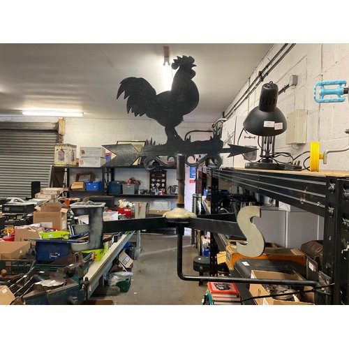 2318a - Black metal cockerel weather vane