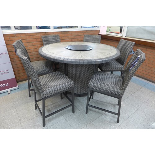 1403 - A seven Piece High Dining Fire Chat Dining Set, Original Rrp £1291.66 + Vat ( 4085-3)* This Lot Is S... 