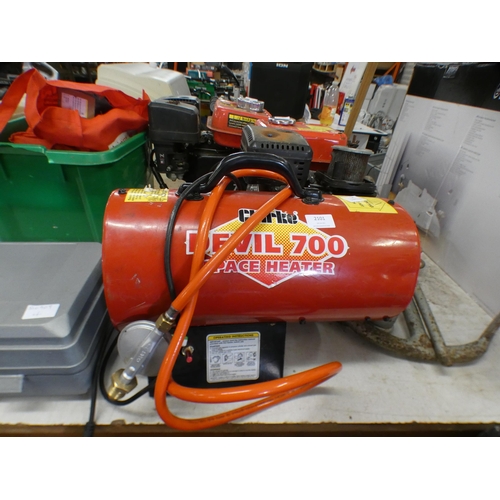 2093 - Clark Devil 240v/gas-driven space/site heater, a/f