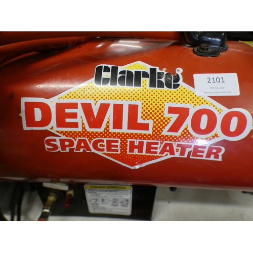 2093 - Clark Devil 240v/gas-driven space/site heater, a/f