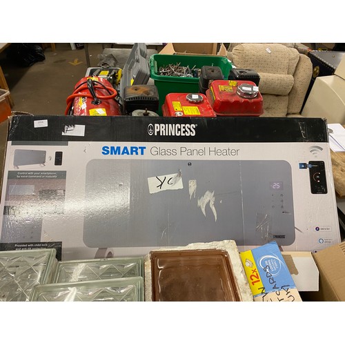 2094 - Smart glass panel heater by Princess - boxed & unused