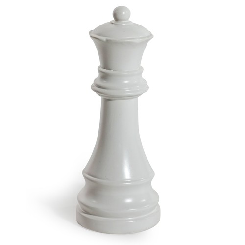 1331 - A white ceramic queen chess piece, H 30cms (FPC2309)   #