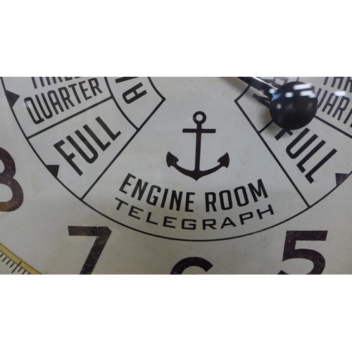 1333 - A large ships engine room style clock, H 72cms (CL206166)   #