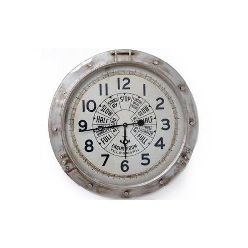 1333 - A large ships engine room style clock, H 72cms (CL206166)   #