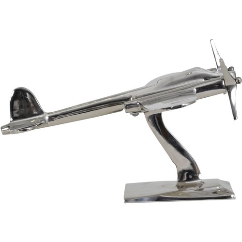 1343 - A Turboprop silver aluminium aeroplane, 30 x 40 x 15cms (70367730)   #