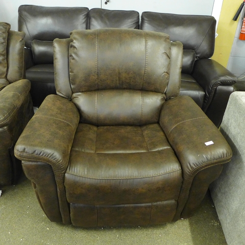 1526 - Power Fabric Recliner With Heat and Massage, original RRP £374.91 + VAT (4086-18) * This lot is subj... 