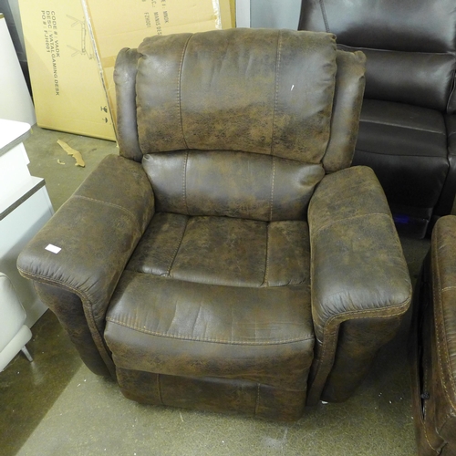 1527 - Power Fabric Recliner With Heat and Massage, original RRP £374.91 + VAT (4086-3) * This lot is subje... 