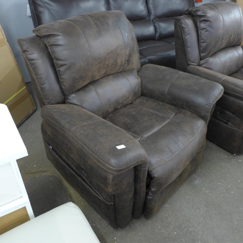 1527 - Power Fabric Recliner With Heat and Massage, original RRP £374.91 + VAT (4086-3) * This lot is subje... 